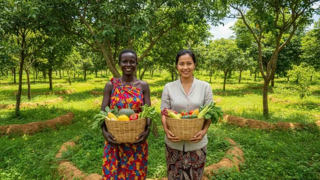 Perayaan panen raya komunitas Sahel setelah restorasi lahan.