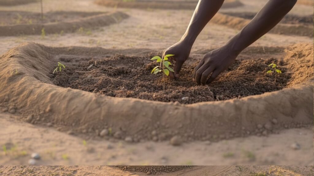 Tanah yang mulai lembab menjadi lahan yang subur utk mulai menanam berbagai jenis pohon.